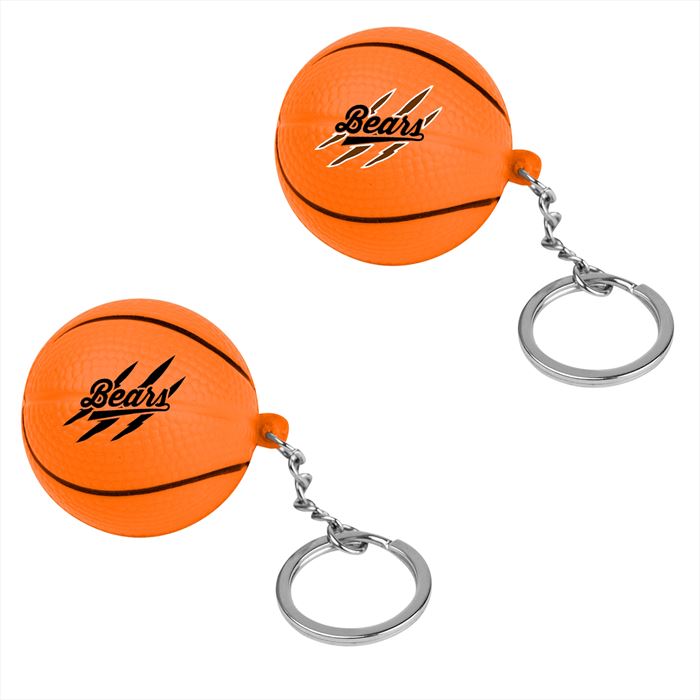 KH20118 Basketball Stress Reliever Keychain With Custom Imprint